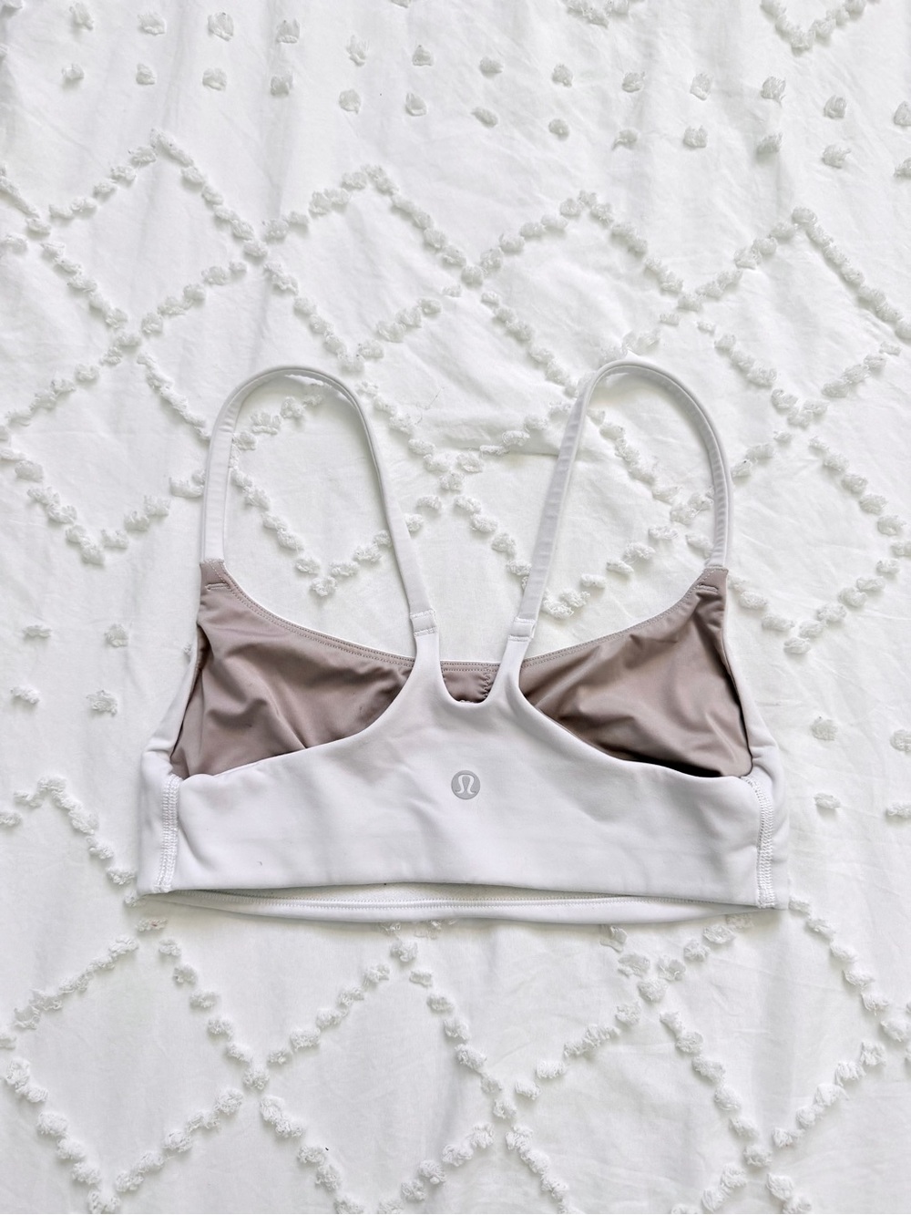 Lululemon Wunder Train Strappy Racer Bra White Size 4